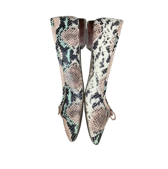 MADEWELL The Adelle Ballet Flat in Snake Embossed Leather muted shell multi 9 - Picture 4 of 10